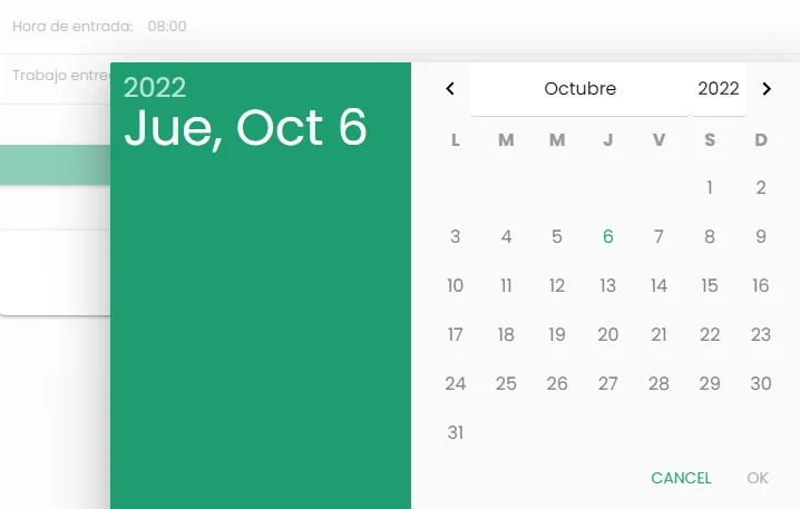 ajouter une application de date