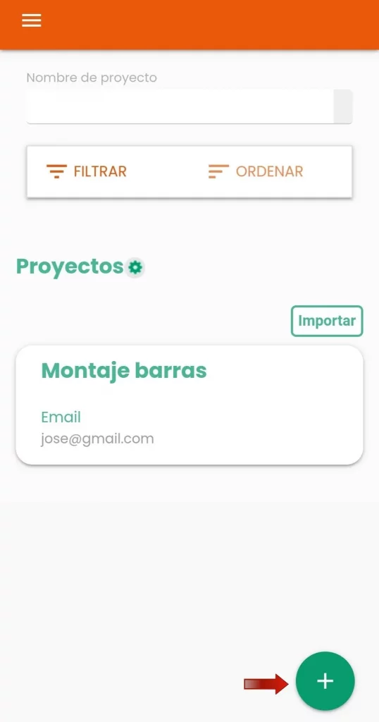 crear proyectos app