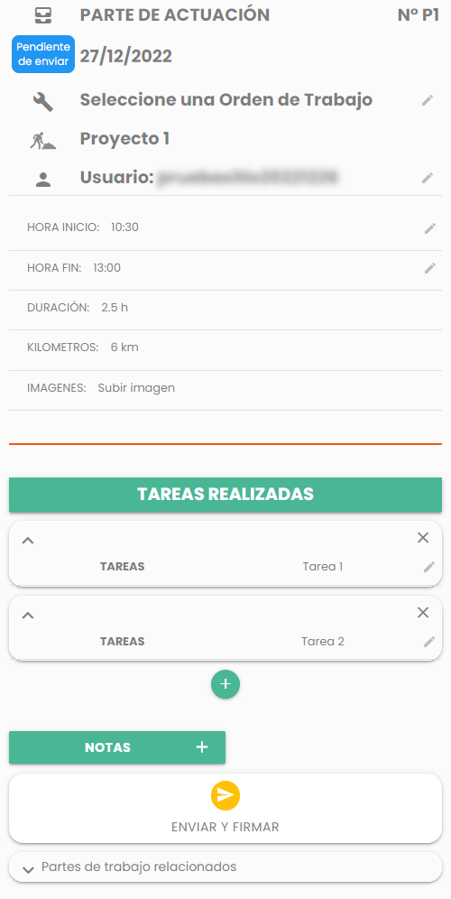 reporte de mantenimiento hoja de actuación mecánicos