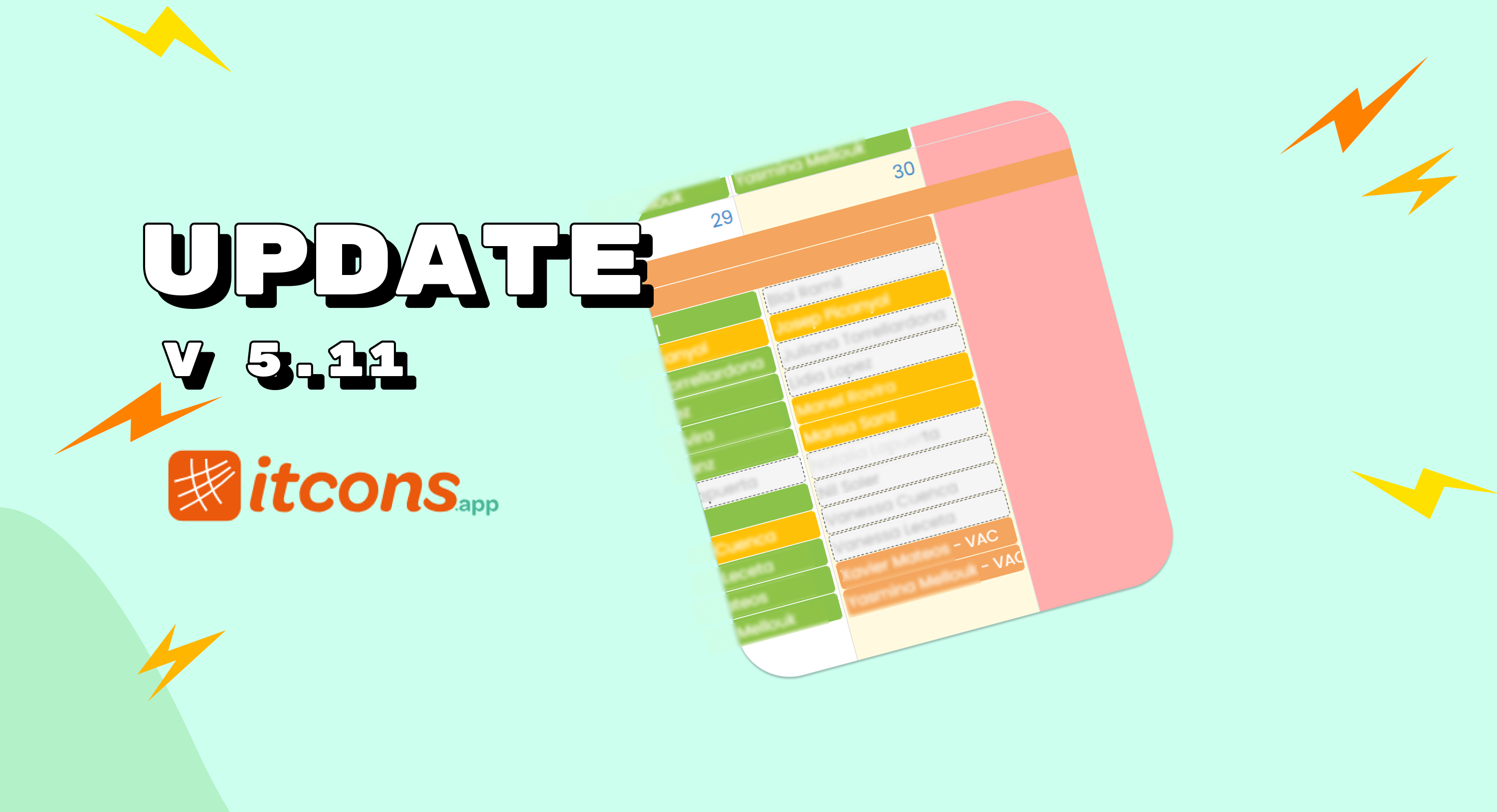 Actualización versión 5.11 1 Calendario partes de trabajo promo versión 5.11