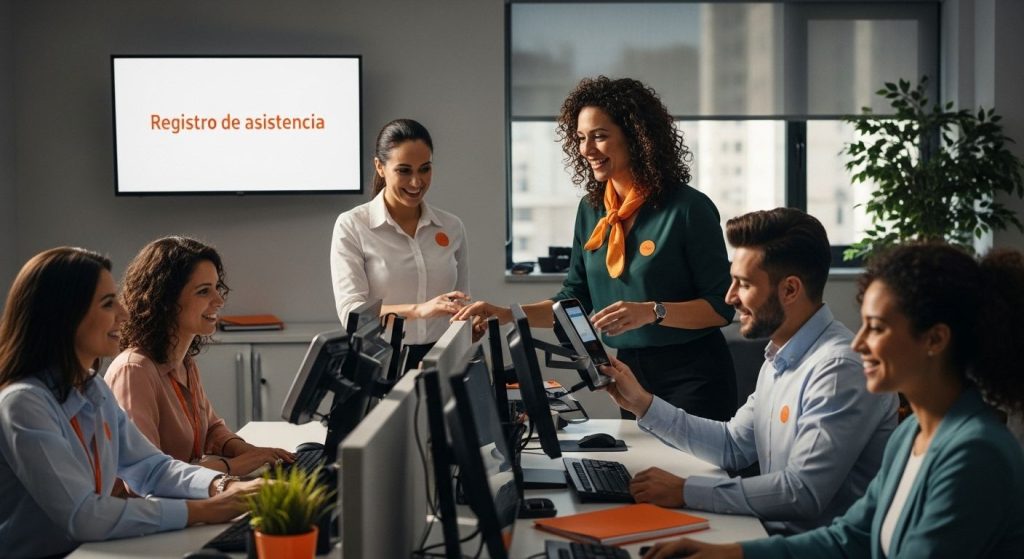 registro de asistencia oficina