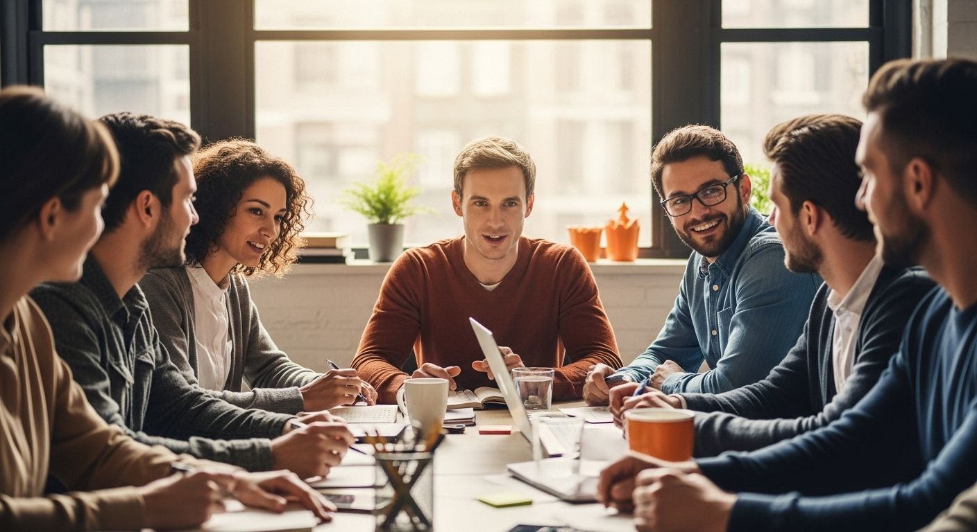 reunión de equipo oficina comunicación efectiva