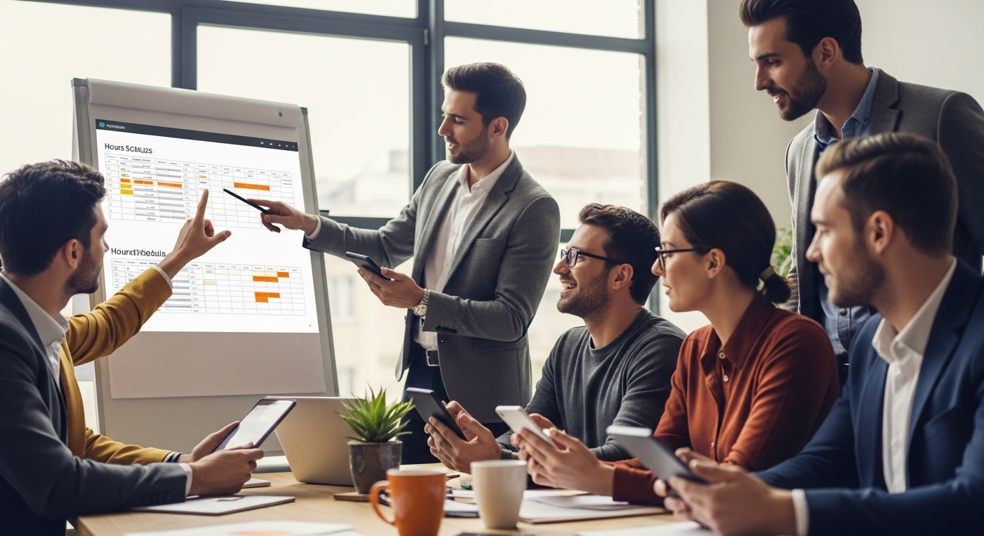 gestión horarios equipos móviles