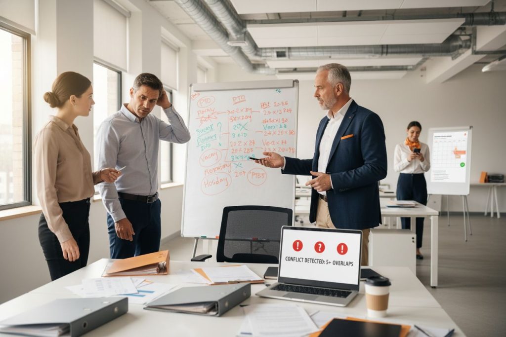 errores asignar vacaciones