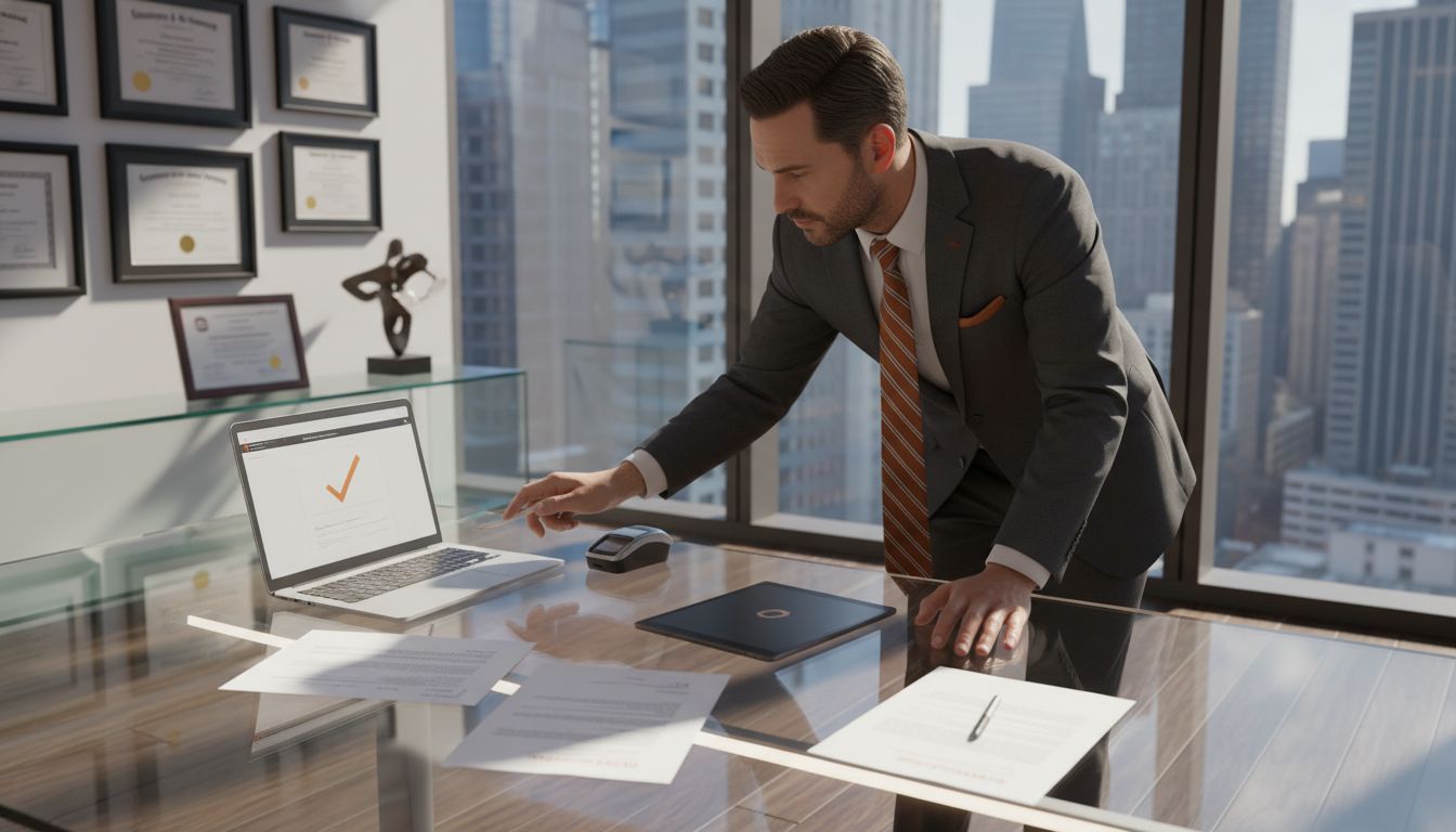 Firma digital en entorno profesional moderno