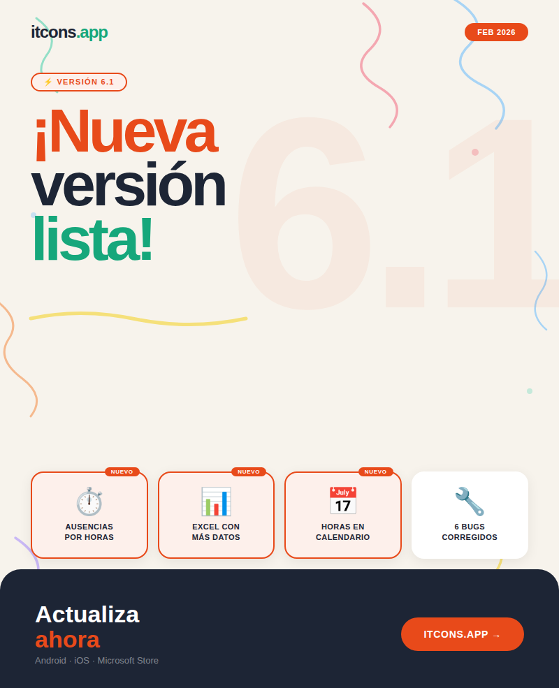Software ausencias vacaciones por horas