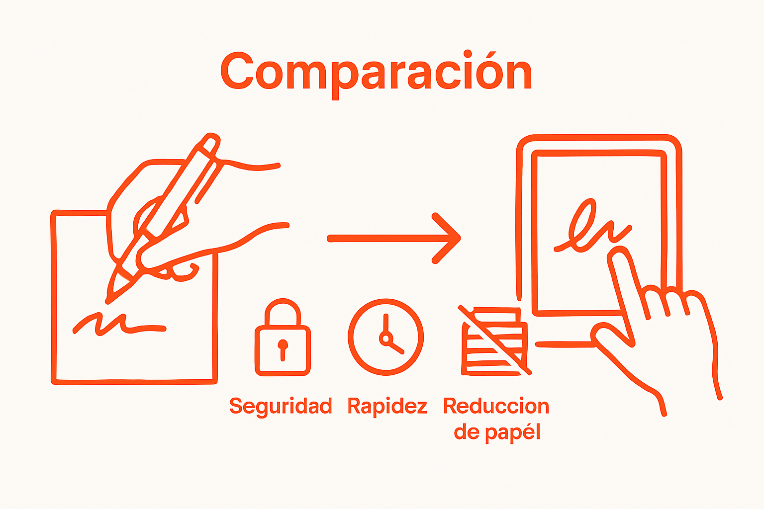 Beneficios de la firma digital: Entendiendo su impacto 2 Comparación visual entre firma digital y tradicional mostrando seguridad y eficiencia